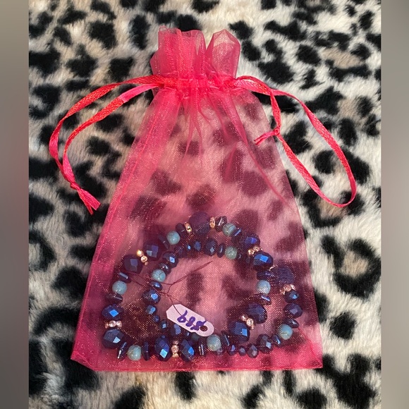 Handmade Sacred Geometry, Lava Rock matching bracelet set - Picture 6 of 6